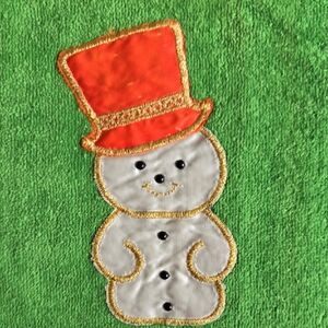 Vintage Snowman Fingertip Towel